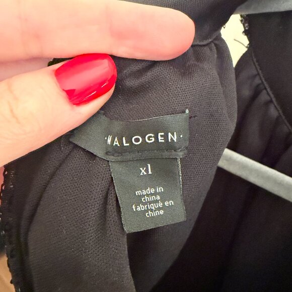 Halogen® Halter Neck Sequin Top, Black, Size XL - Picture 3 of 4